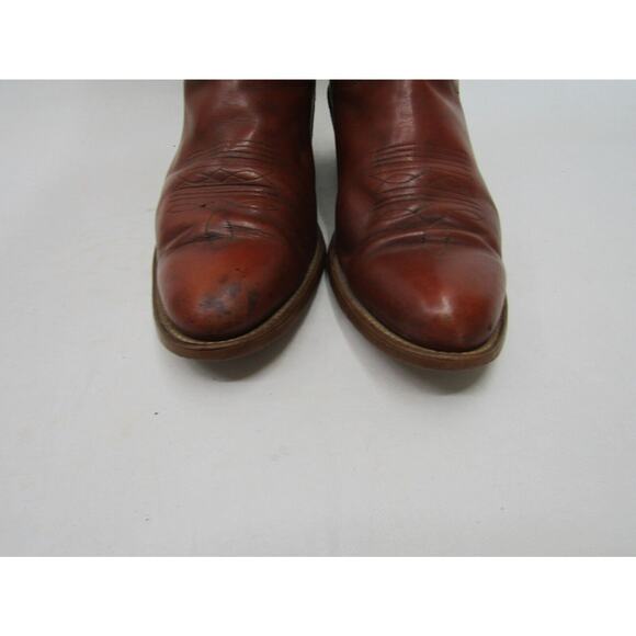 Frye Mens Size 9 D Brown Leather Western Cowboy Boots main image 8